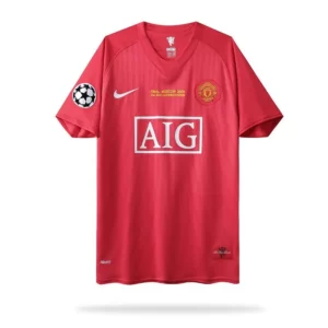 Camisola Retro da Final da UCL em casa do Manchester United 2008