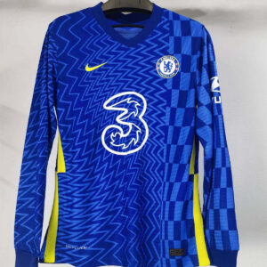 Chelsea 2021/22 Home Camiseta Manga Larga Versión Jugador Auténtico
