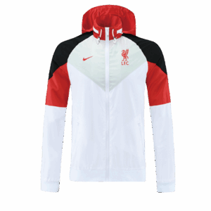 Casaco com capuz corta-vento Liverpool 2022 Branco e vermelho