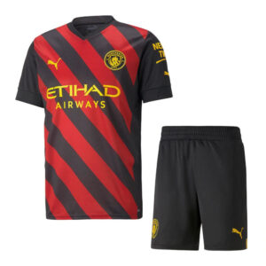 Manchester City 2022/23 Auswärts Trikot und Shorts für Erwachsene