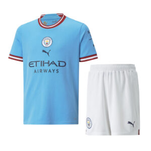 Maglia e pantaloncini Manchester City 2022/23 Home Kids Kit
