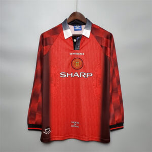 Manchester United 1996 Home Langarm Retro Trikot
