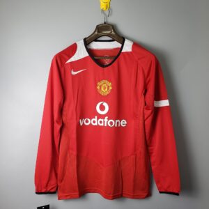 Manchester United 2004-2006 Home Long Sleeves Retro Jersey