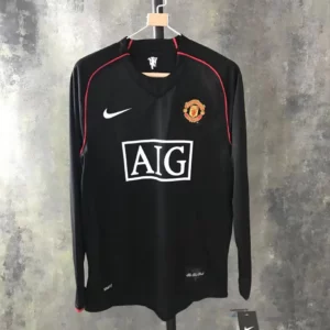 Terceira camisola de manga comprida retro do Manchester United 2007/2008