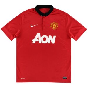 Camisola retrô doméstica do Manchester United 2013/2014