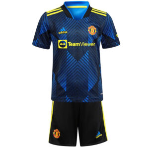 Maglia e pantaloncini Manchester United 2021/22 Third Kids Kit