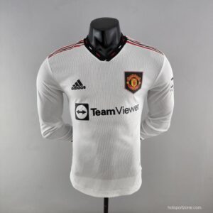 Manchester United 2022/23 Auswärts Langarm Spieler Version Trikot