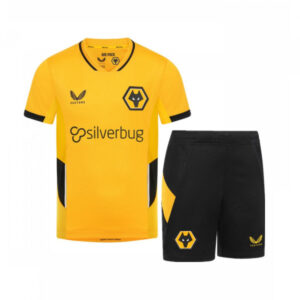 Camiseta y pantalón corto del Wolves 2021/22 Home para niños
