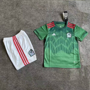 Mexico 2022 Home Kids Jersey And Shorts Kit