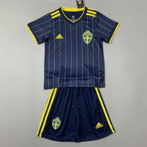 Sweden 2021 Away Kids Jersey and Shorts Kit