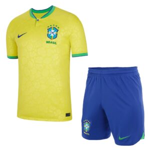Kit maillot et short de la Coupe du Monde 2022 du Brésil pour adultes