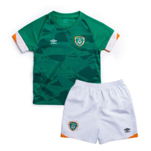 爱尔兰 2022 年主场儿童球衣和短裤套装