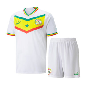Senegal 2022 Copa del Mundo Home Kids Jersey And Shorts Kit