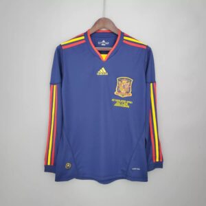 Maglia retrò a maniche lunghe dei Mondiali di calcio 2010 della Spagna in trasferta