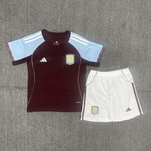 Maglia e pantaloncini Aston Villa 2025/26 Home Kids Kit