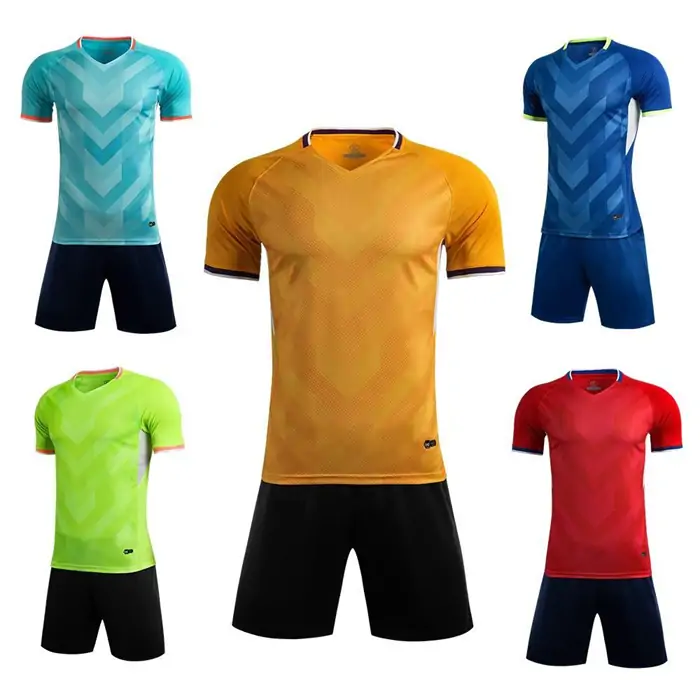 billige Großhandel Fußball Trikotsätze mit anpassbaren kein Logo Designs